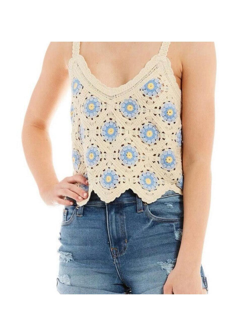 Honey & Sparkle crochet daisy tank